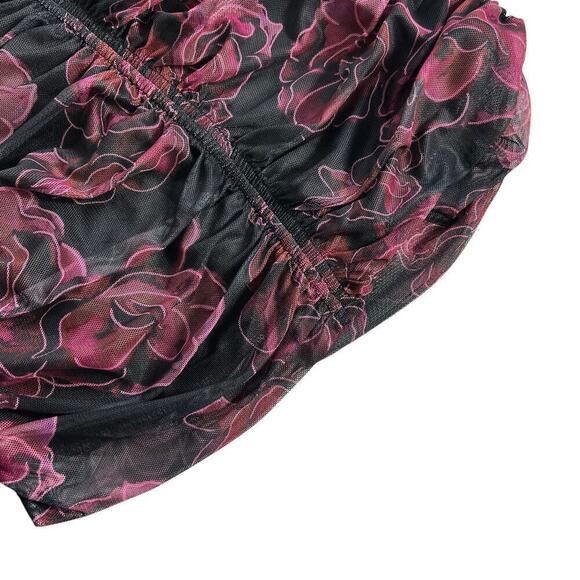 New Women’s BCBGeneration Printed Mesh Ruched Mini Dress Size 8 - Picture 4 of 8